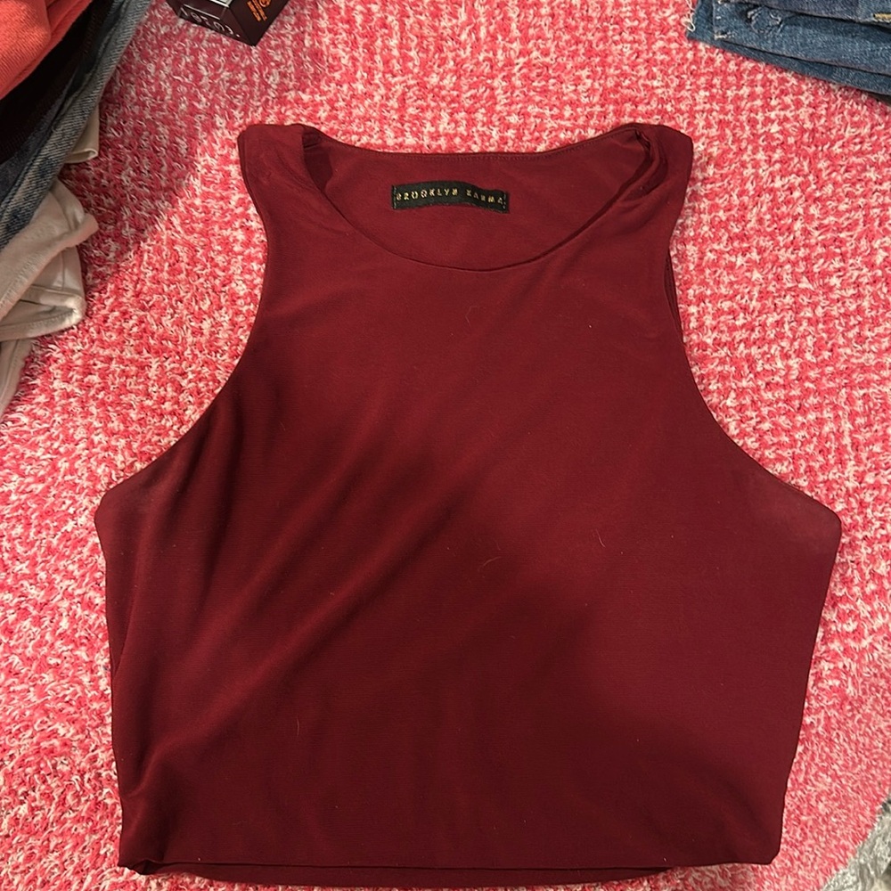 Brooklyn Karma Slinky Maroon Top